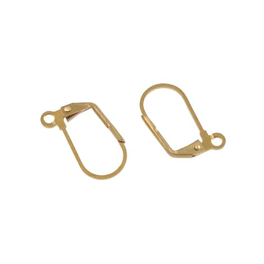 12 Packs: 18 ct. (216 total) Gold Lever Back Earrings with Drops by Bead Landing&#x2122;